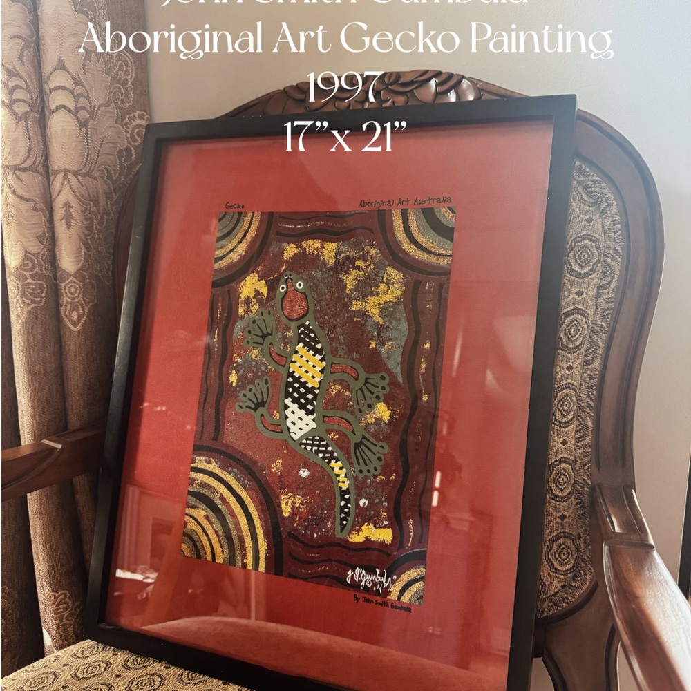 Aboriginal Art Gecko by John Smith Gumbula